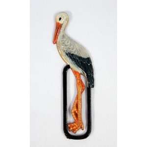   Handpainted White Crane Bird Bookmark (Set Of 12)