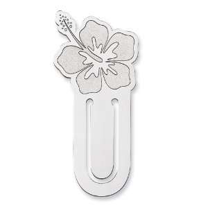  Sterling Silver Hibiscus Bookmark