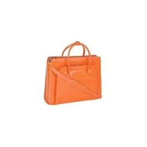   Forest Italian Leather Ladies Briefcase   Orange