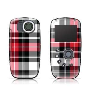 Red Plaid Design Protective Skin Decal Sticker for Kodak PlaySport Zx5 