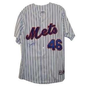  Autographed Oliver Perez NY Mets White Home Authentic 