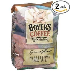 Boyers Coffee Mississippi Mud Pie, 16 Ounce Bags (Pack of 2)  