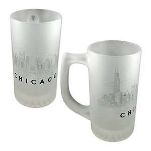  City of Chicago Frosted Beer Mug