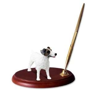  Jack Russell Terrier Dog Desk Set   Roughcoat   Brown & Wh 
