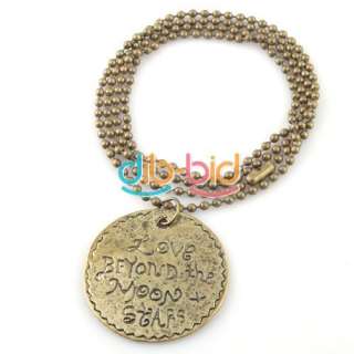   Charming Jewelry Ancient Style Cute Round Tag Pendants Necklaces Hot
