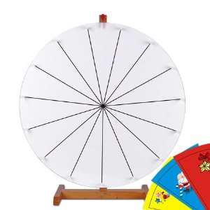   Tabletop White Dry Erase Spinning Prize Wheel 15 Slot