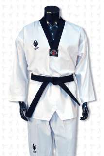 Korea TKD Tae Kwon Do DAN uniform 150~210 Black collar  