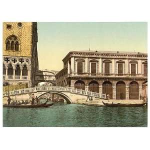 Photochrom Reprint of The Bridge of Sighs, Venice, Italy  