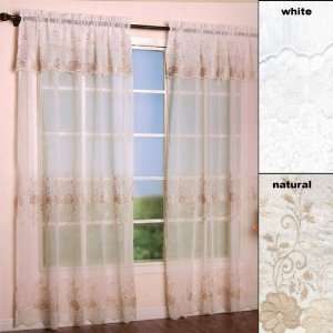  84 Long Marianna Sheer Embroidered Curtain Panel with 