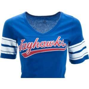   Jayhawks NCAA Womens Tailspin Football T Shirt