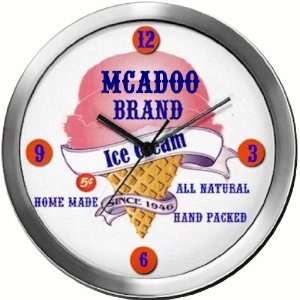  MCADOO 14 Inch Ice Cream Metal Clock Quartz Movement 