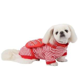  Authentic Puppia Brit Hooded Shirt, Red, Extra Large Pet 