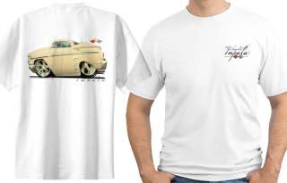   listing is for our 1958 chevy impala coupe licensed tshirt designs