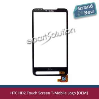 HTC HD2 Touch Screen Digitizer Lens T Mobile Logo (OEM)  