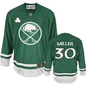 Ryan Miller Jersey Reebok St. Patricks Day Green #30 Buffalo Sabres 