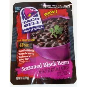 Taco Bell Seasoned Black Beans 8 Oz Pouch Bag  Grocery 