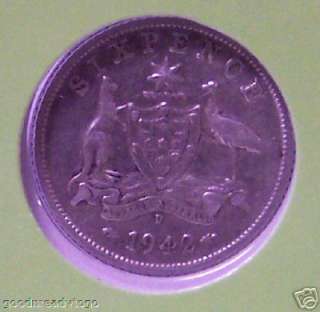 SIXPENCE features Australia Coat of Arms, 92.5% silver, 2.83 grams, 19 