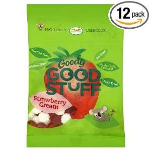 Goody Good Stuff Strawberry Cream, 3.5 Ounce Bags (Pack of 12)  
