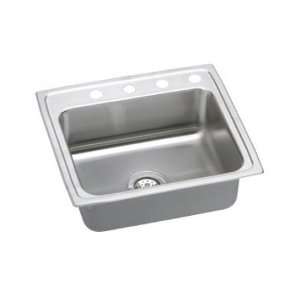 25 Top Mount Self Rim Single Bowl 18 Gauge Stainless Steel Sink With 