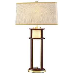  Indo Table Lamp 30h Md Brw/brsh Brs