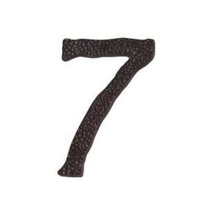   Hammered 5.5 Inch House Number 7 HN7L CP Copper