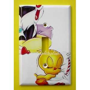 BABY Looney Tunes Sylvester the Cat Tweety Bird Single Switch Plate 