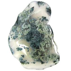  42 66mm moss agate freeform pendant bead