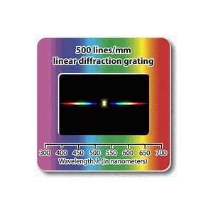 Diffraction Grating Slide   Linear 500 Lines/mm 2x2 Pack of 10