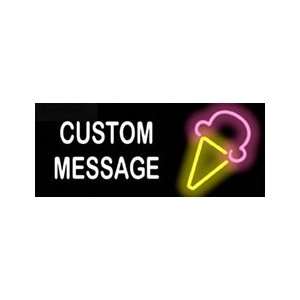  Custom Message Hard Ice Cream Cone Neon Sign Office 