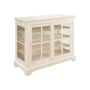 Powell Color Story Pure White Sideboard with Sliding Glass Door 