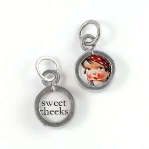    Funky Photo Pewter Charms Sweet Cheeks Arts, Crafts & Sewing