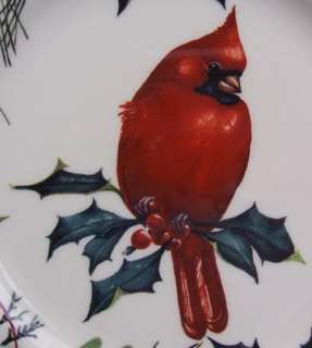Lenox Winter Greetings Cardinal Salad Accent Plates NEW  