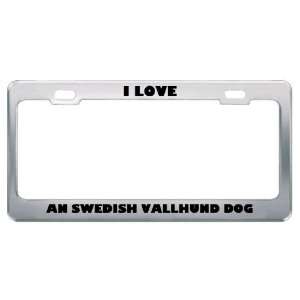  I Love An Swedish Vallhund Dog Animals Pets Metal License 