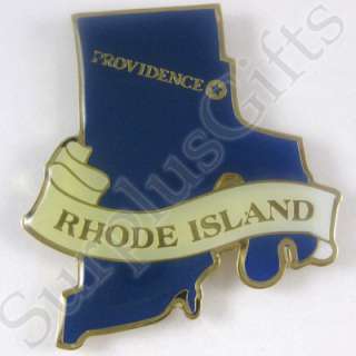 Rhode Island State Shape Enamel Metal Magnet  