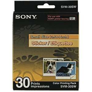  Sony SVM 30SW 30 Small size STICKER (3.5x4) photo paper 