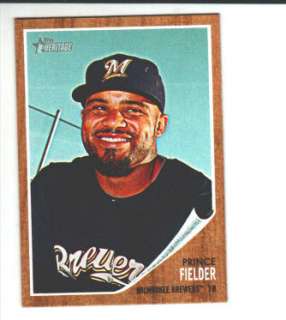 2011 Topps Heritage SP #445 Prince Fielder Brewers  