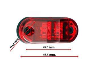 2x SUPERFLUX LED MARKER/CLEARANCE TRUCK LIGHT LAMP 12V Red Color 