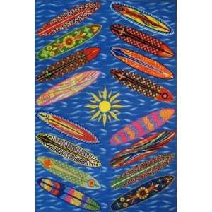  Fun Rugs Surf Time Go Surfing ST 22 Multi 39 x 58 Area 