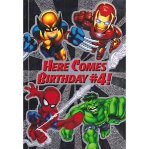 Greeting Card Birthday Superhero Squad Here Comes 