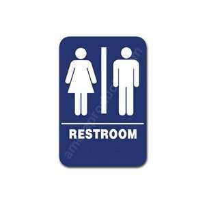  Restroom Sign Unisex Blue 1505