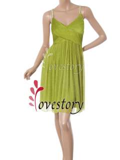 Summer Green Rhinestones Cross Strap Everyday Casual Girl Dress 02101 