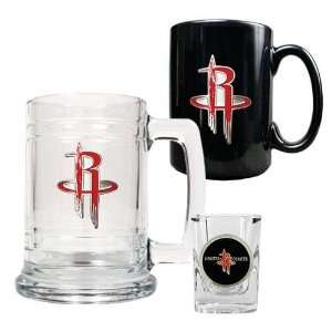 Houston Rockets NBA 15oz Tankard, 15oz Ceramic Mug & 2oz Shot Glass 