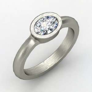  Byzantium Ring, Oval Diamond Platinum Ring Jewelry