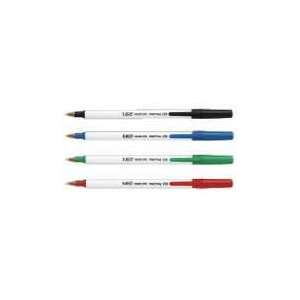 com BIC(R) Round Stic(R) Ballpoint Pens, Medium Point, 1.0 mm, Green 