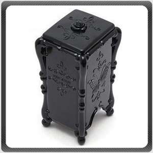 Anna Sui Cosmetic Make up Cotton Pad Storage Box Black  