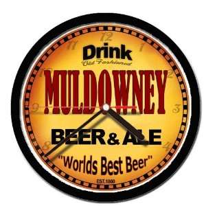  MULDOWNEY beer and ale cerveza wall clock 