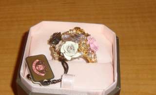New Juicy Couture Stone & Flower Cluster Ring  