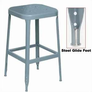   Stool with Steel Seat and Steel Glide Feet (Set of 2) Stool Color