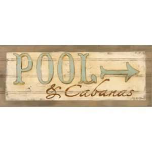  Pool & Cabanas 20x08, Framed Canvas