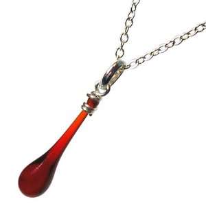  Garnet 20 Sundrop Pendant, glass and sterling silver 